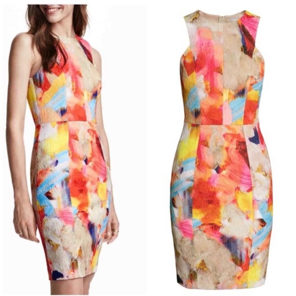 H&M Multicolored Abstract Colorful Sleeveless Dre… - image 1